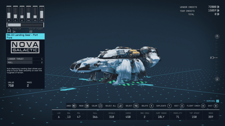 ship customization in starfield
